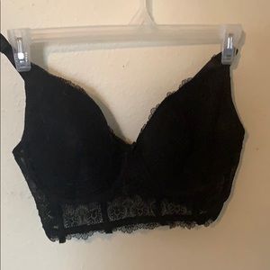 Black lace bra